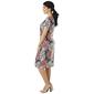 Womens Robbie Bee Short Sleeve Floral Sarong Shift Dress - image 4