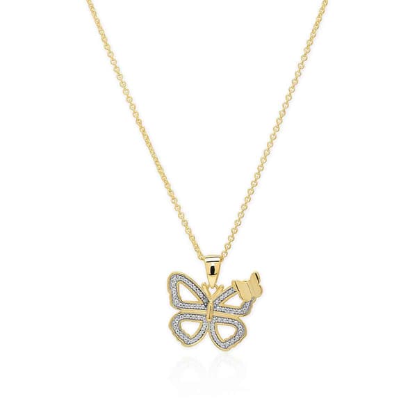 Accents by Gianni Argento Gold Plated Mom & Child Pendant - image 