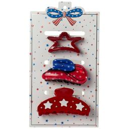 Womens Fantasia 3pk. Americana Claw Clips