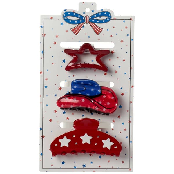 Womens Fantasia 3pk. Americana Claw Clips
