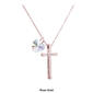 Pink Box Religious 1 Samuel 16:7 Austrian Crystal Cross Necklace - image 3