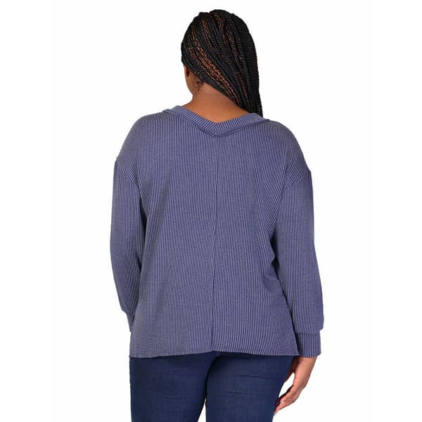 Plus Size 24/7 Comfort Apparel Relaxed Fit V Neck Sweater Top