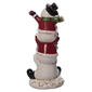 Transpac Dolomite Light Up Stack Snowmen Decor W/Music - image 2