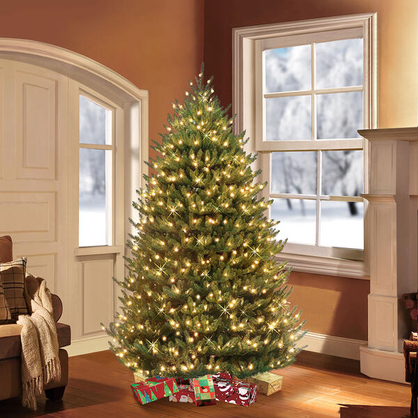 Puleo International 6.5ft. Pre-Lit Canadian Balsam Christmas Tree