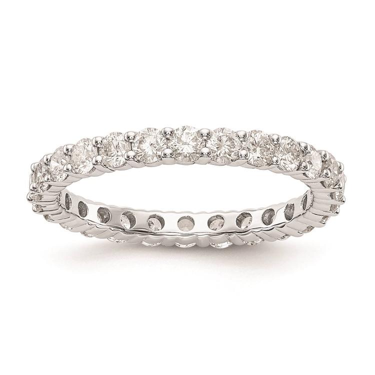 Pure Fire 14kt. White Gold Lab Grown Diamond Prong Eternity Band