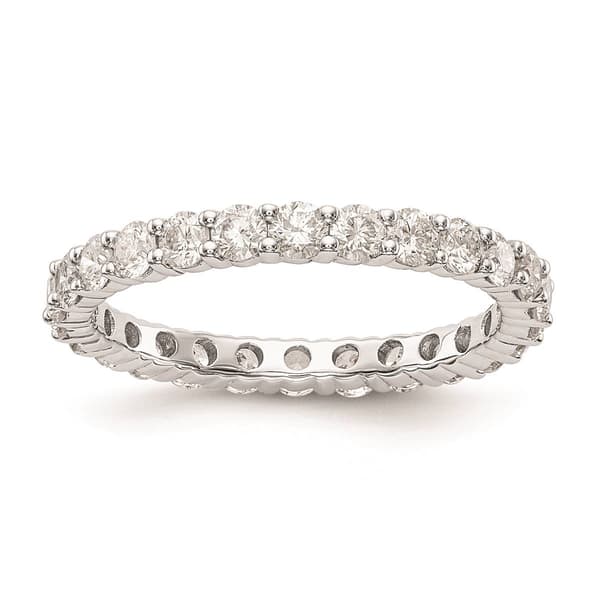 Pure Fire 14kt. White Gold Lab Grown Diamond Prong Eternity Band