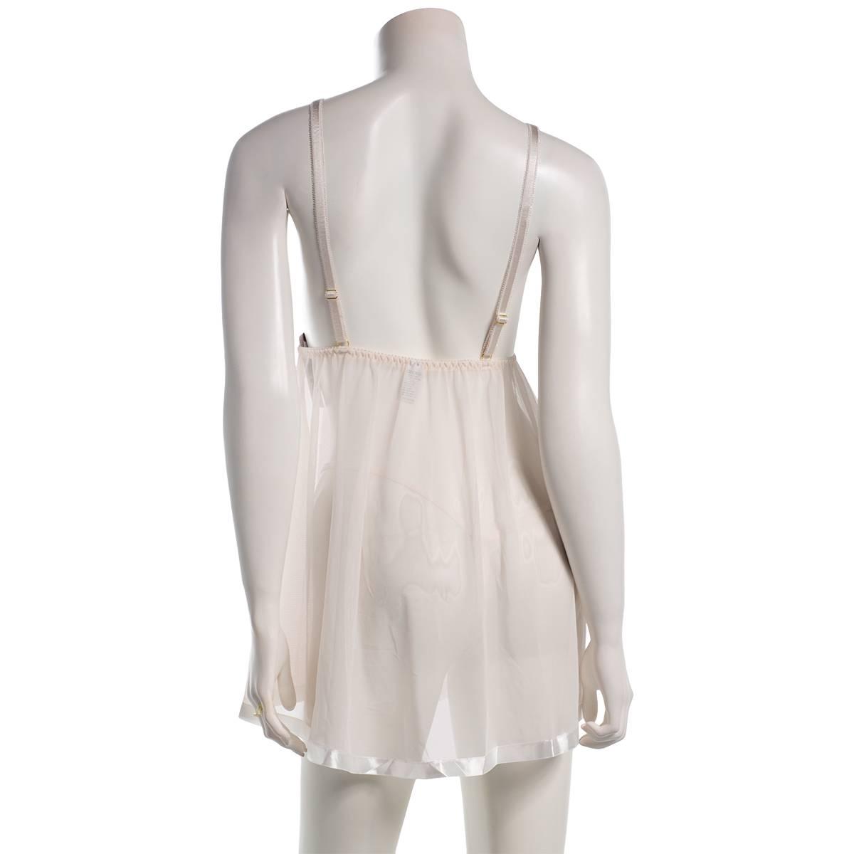 Womens Spree Intimates 2pc. Pearl & Lace Mesh Babydoll - 22243A