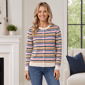 Womens Draper James Long Sleeve Stripe Button Front Cardigan - image 1