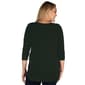 Plus Size 24/7 Comfort Apparel Criss Cross Round Hem Tunic Top - image 2