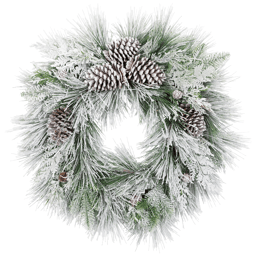 Northlight 26in. Snowy Needle Pine & Pinecone Christmas Wreath