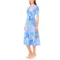 Womens MSK Short Sleeve Abstract Floral A-Line Dress - image 3