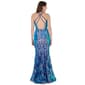 Juniors Crystal Doll Sequin Mermaid Double Crossback Sheath Dress - image 4