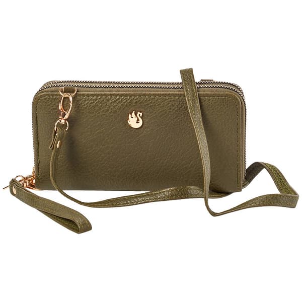 Womens Gloria Vanderbilt Double Zip Crossbody Wallet