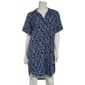 Womens Nautica Short Sleeve Paisley Notch Collar Nightshirt - image 1