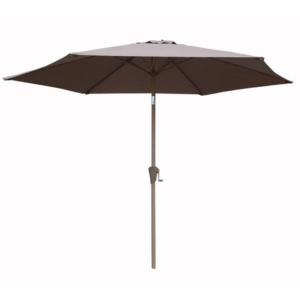 9ft. Heavy Duty Polyester Tilt Umbrella with Air Vent - Mushroom - image 