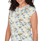Petite Emaline Key Items Cap Sleeve All Over Lemon Blouse - image 4