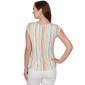 Womens Emaline Key Items Cap Sleeve Stripe Blouse - image 2