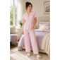 Womens Laura Ashley(R) Short Sleeve Stripe & Long Leg Pajama Set - image 1