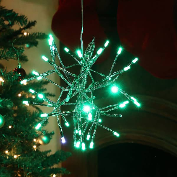 Alpine 10in. Small LED Twig Snowflake Christmas Ornament