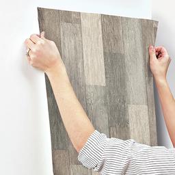 RoomMates® Dark Weathered Plank Peel &amp; Stick Wallpaper