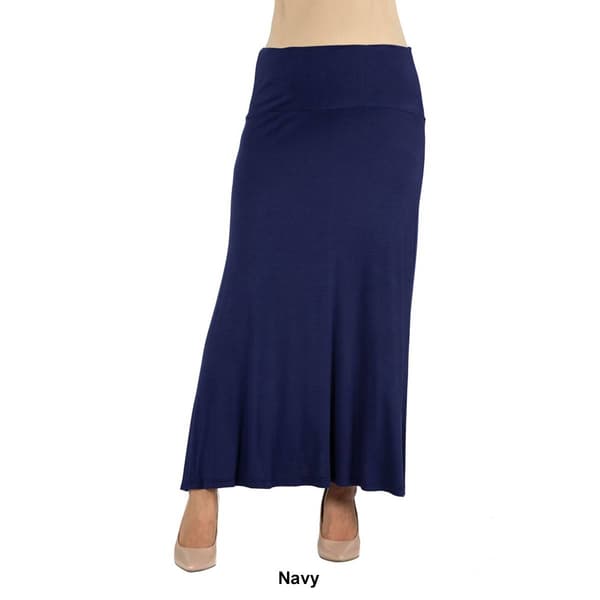 Plus Size 24/7 Comfort Apparel Maxi Maternity Skirt