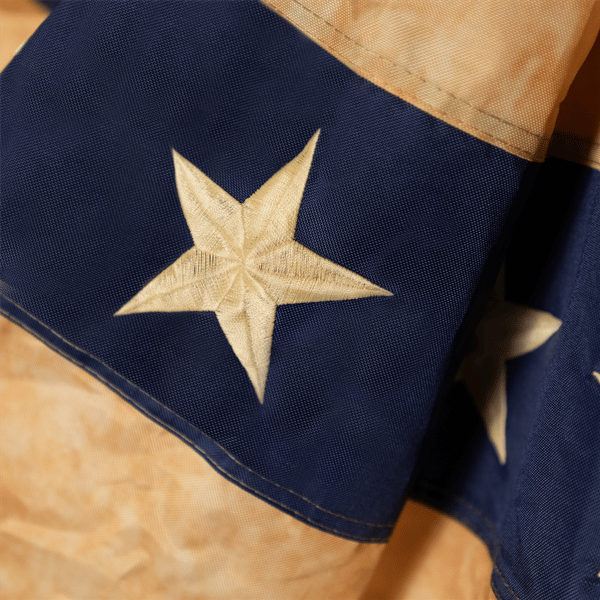 Northlight Tea-Stained Pleated USA Patriotic Bunting Flag