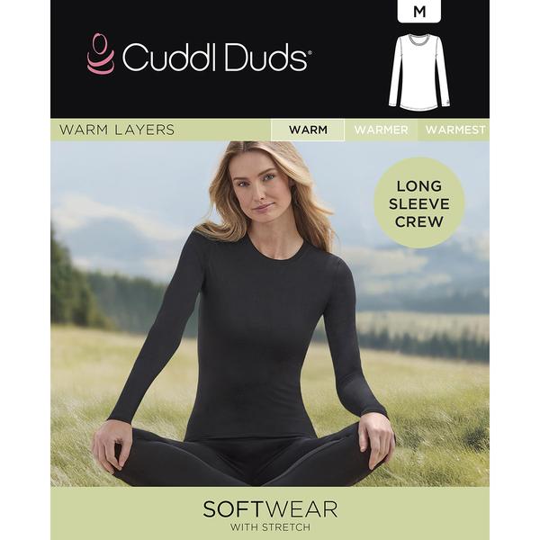 Womens Cuddl Duds® Softwear Stretch Long Sleeve Crew Neck