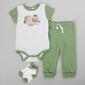 Baby Boy &#40;NB-9M&#41; Quiltex Happy Jungle Buddy Bodysuit & Pants Set - image 1