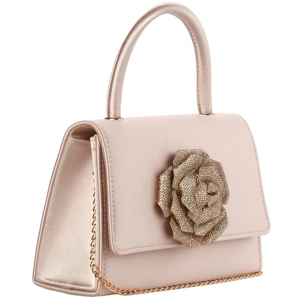 D''Margeaux Rhinestone Flower Clutch w/ Chain