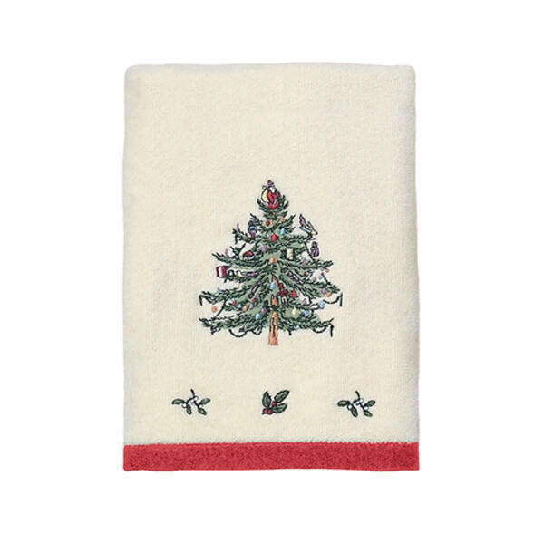 Avanti Spode Christmas Tree Red Hand Towel - image 