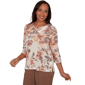 Womens Alfred Dunner Spice Market 3/4 Sleeve Floral Blouse - image 3