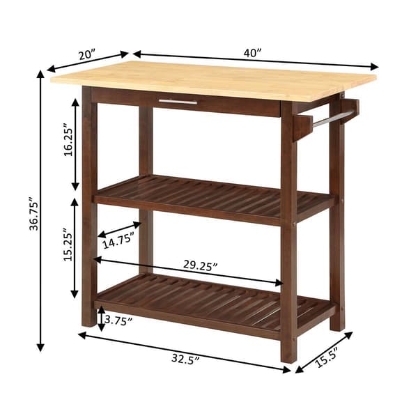 Convenience Concepts Designs2Go 3-Tier Kitchen Island