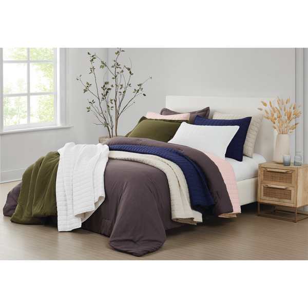 Brooklyn Loom Solid Linen 3pc. Comforter Set