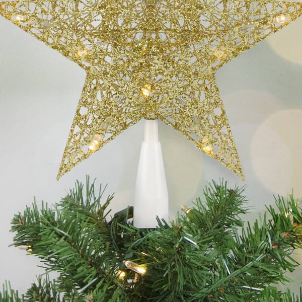 Northlight Seasonal 10in. LED Gold Star Christmas Tree Topper