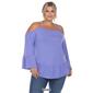 Plus Size White Mark Cold Shoulder Ruffle Sleeve Blouse - image 9