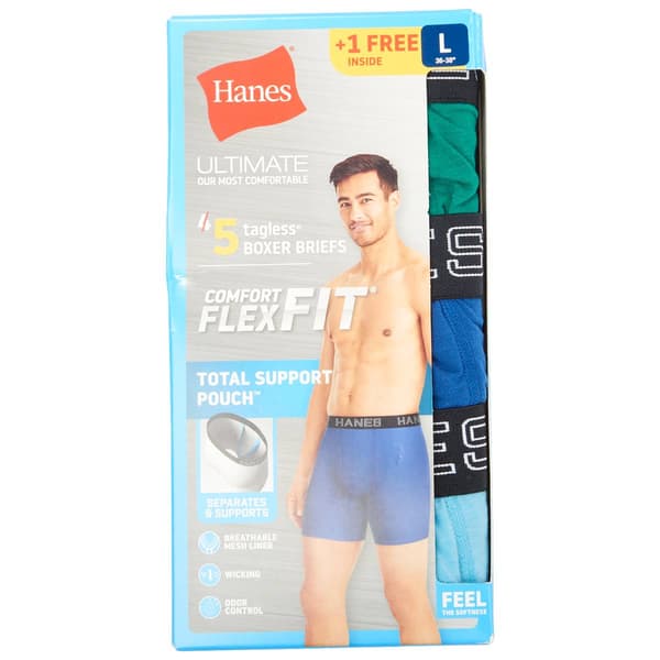 Mens Hanes Ultimate&#174; 5pk. ComfortFlex Fit Boxer Briefs