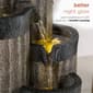 Alpine Grey Cascading Pillar Tabletop Fountain w/LED Lights - image 6