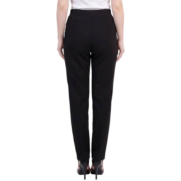 Petite NY Collection Pull-On Solid Ponte Slim Leg Pants