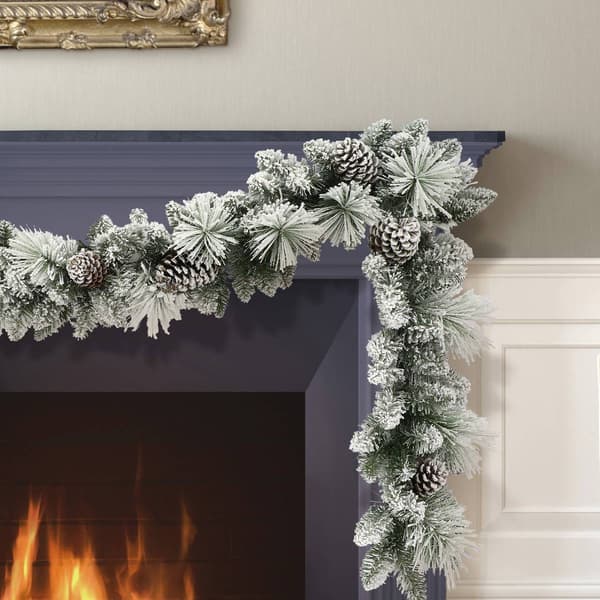 Puleo International 9ft. Life-Like Berkshire Spruce Garland