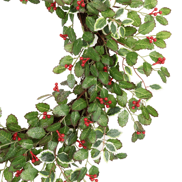 Northlight Glittered Holly & Berry Artificial Christmas Wreath