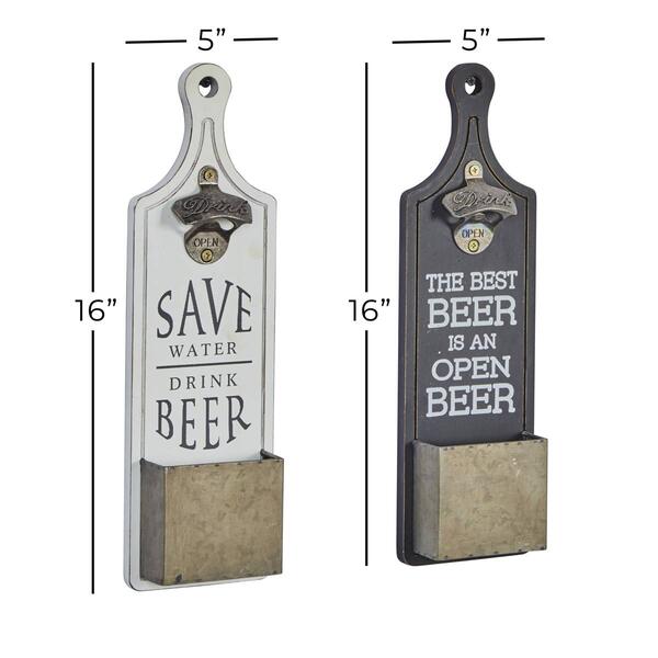 9th &amp; Pike® Kitchen Bottle Opener Wall Décor - Set of 2