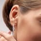Sterling Silver 1 1/4ctw. Dew Moissanite Hoop Earrings - image 4