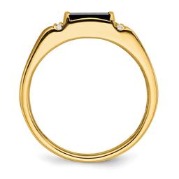 Mens Gentlemen’s Classics™ 14kt. Gold Onyx & 1/8ctw. Diamond Ring