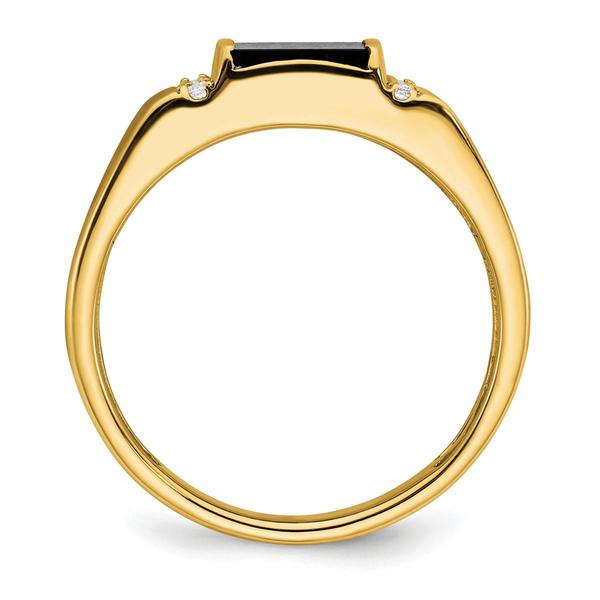 Mens Gentlemen’s Classics™ 14kt. Gold Onyx & 1/8ctw. Diamond Ring