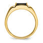 Mens Gentlemen’s Classics™ 14kt. Gold Onyx & 1/8ctw. Diamond Ring - image 2