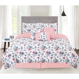 Olivia Parker Butterfly Floral 7pc. Comforter Set