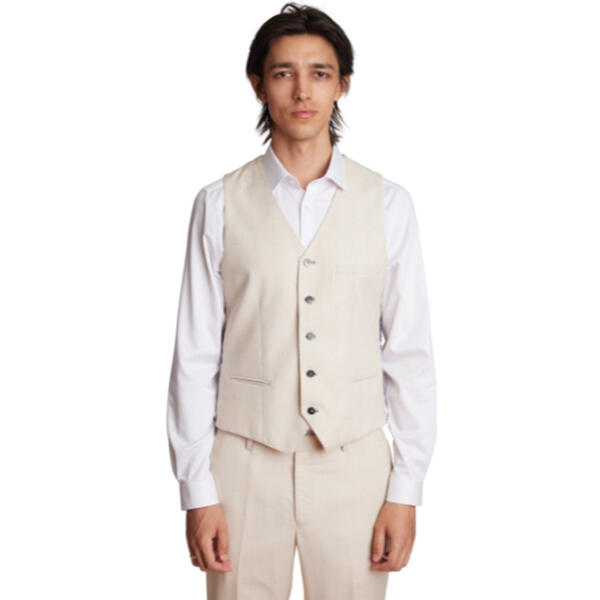Mens Paisley & Gray&#40;R&#41; Vest - Cream - image 