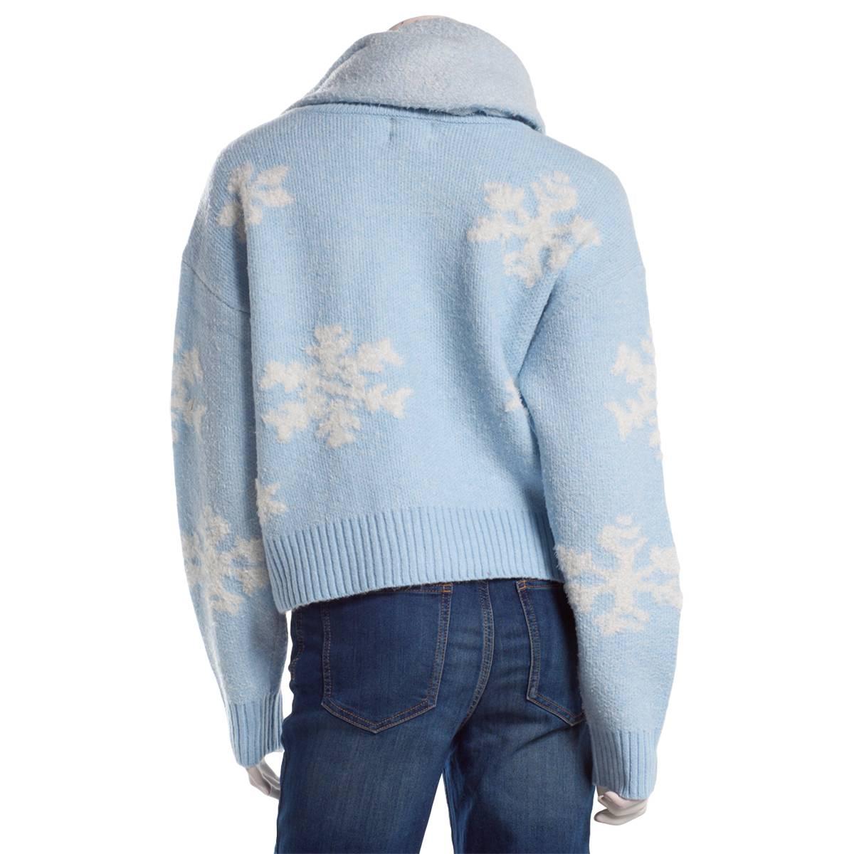 Juniors No Comment Mossy Snowflake Sweater With Scarf
