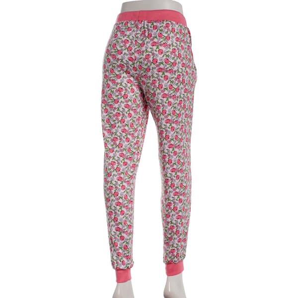 Juniors Pillow Talk Cherries & Flowers Pajama Joggers