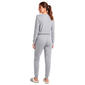 Womens Poppy & Clay Long Sleeve Diamond Pointelle Pajama Set - image 3